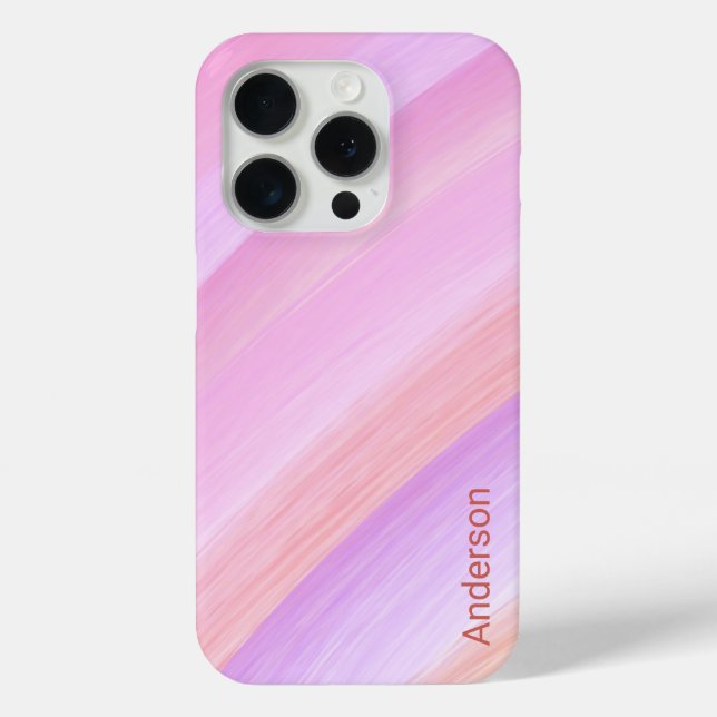Funda De Case-Mate Para iPhone Monograma de línea retro elegante moderna (Reverso )