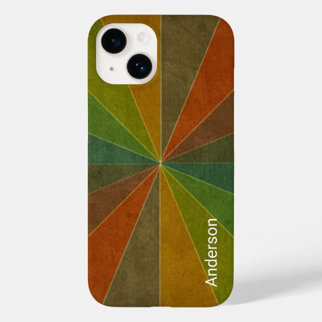 Funda De Case-Mate Para iPhone Monograma de línea retro elegante moderna (Reverso )