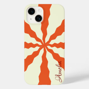 Funda Para iPhone 14 De Case-Mate Monograma de línea retro elegante moderna