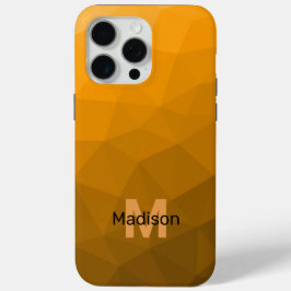 Funda Para iPhone 15 Pro Max Monograma de malla geométrica con efecto ombre nar