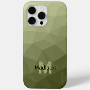 Funda Para iPhone 15 Pro Max Monograma de malla geométrica con gradiente de luz