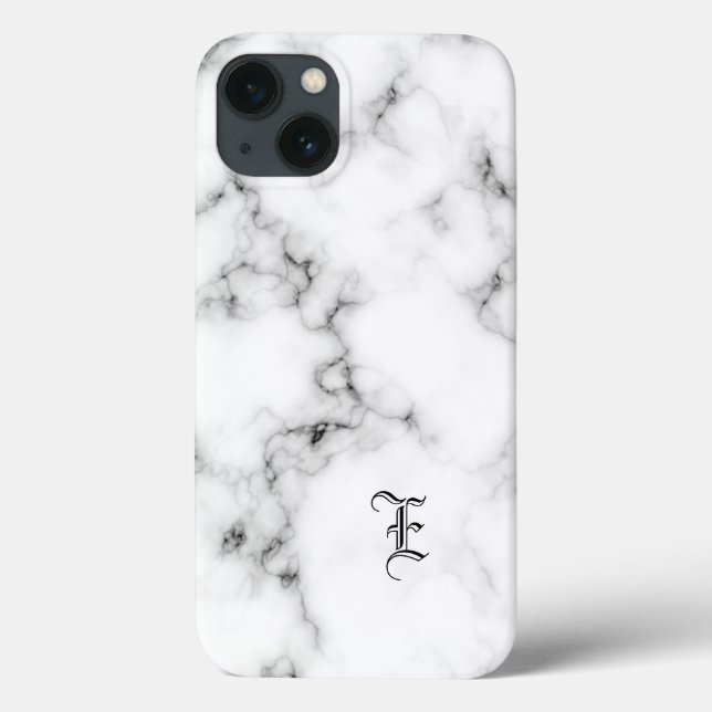 Funda De Case-Mate Para iPhone Monograma de mármol (Reverso)