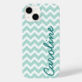 Funda Para iPhone 14 De Case-Mate Monograma de Mint Chevron
