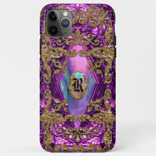 Funda Para iPhone 11 Pro Max Monograma de Moda elegante de Dempsey Plum