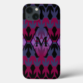 Funda Para iPhone 13 Monograma de negras y flechas