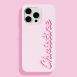 Funda Para iPhone 15 Pro Max Monograma de nombre de guión moderno simple<br><div class="desc">Simple Y Moderno Script Nombre Monograma Teléfono Estuche. Crea tu propio estuche para iPhone personalizado con un nombre personalizado.</div>