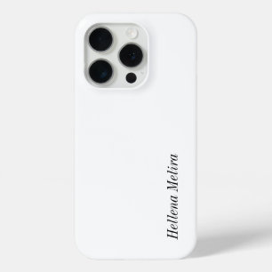 Funda Para iPhone 15 Pro Monograma de nombre en negro y blanco moderno