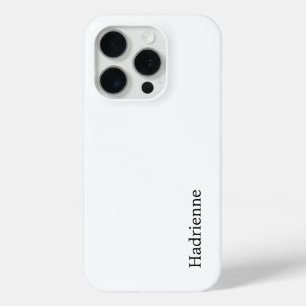 Funda Para iPhone 15 Pro Monograma de nombre en negro y blanco moderno