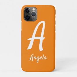 Funda Para iPhone 11 Pro Monograma de nombre inicial personalizado moderno 