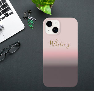 Funda Para iPhone 14 De Case-Mate Monograma de nombres personalizados de degradado r