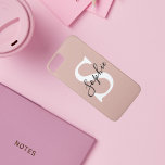 Funda Para iPhone 8/7 Monograma de nombres personalizados modernos<br><div class="desc">Monograma de nombres personalizados modernos</div>