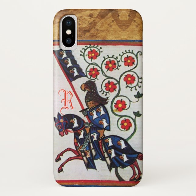FUNDA DE Case-Mate PARA iPhone MONOGRAMA DE PARQUE MEDIEVAL DE BLUE KNIGHT (Reverso)