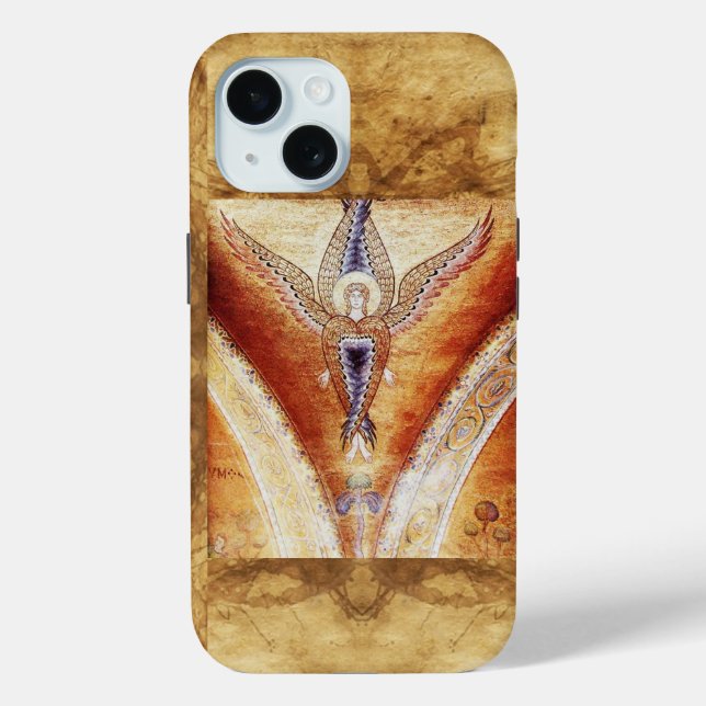 Funda De Case-Mate Para iPhone Monograma de pergamino MOSAIC ANGEL (Reverso )
