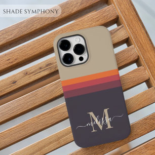 Funda Para Samsung Galaxy S7 Monograma de personalizable con bloque de color de