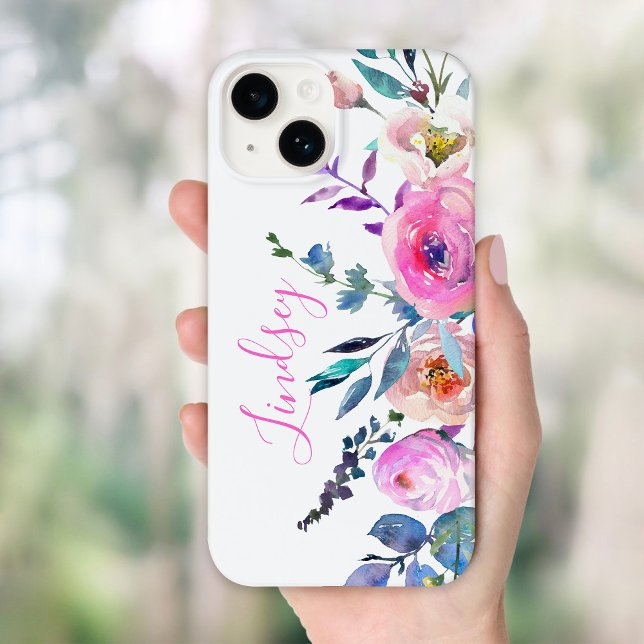 Funda De Case-Mate Para iPhone Monograma de Sunrise Boho Floral (Subido por el creador)