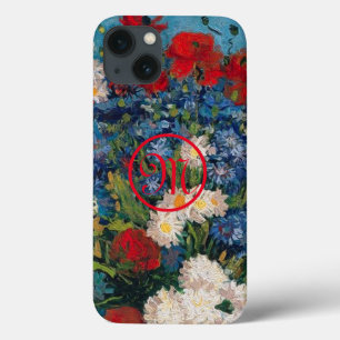 Funda Para iPhone 13 Monograma de Van Gogh y Elizabeth Flowers -