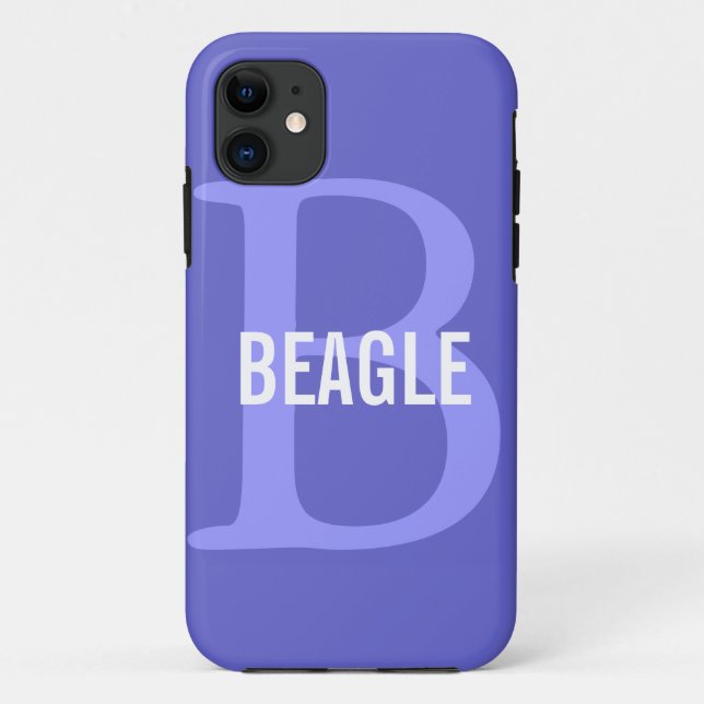 Funda De Case-Mate Para iPhone Monograma del beagle (Reverso)