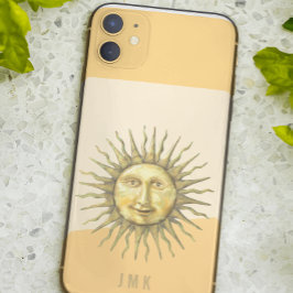 Funda Para iPhone 13 Pro Max Monograma del bloque de color de la cara de sol ce