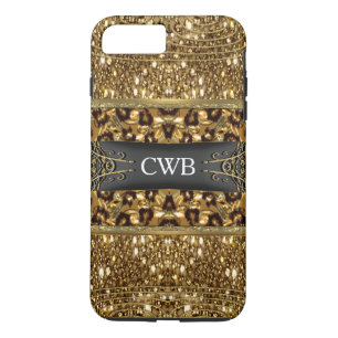 Funda Para iPhone 8 Plus/7 Plus Monograma del leopardo de Digloos más