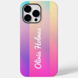 Funda Para iPhone 14 Pro Max De Case-Mate Monograma del nombre del bloque de color del degra
