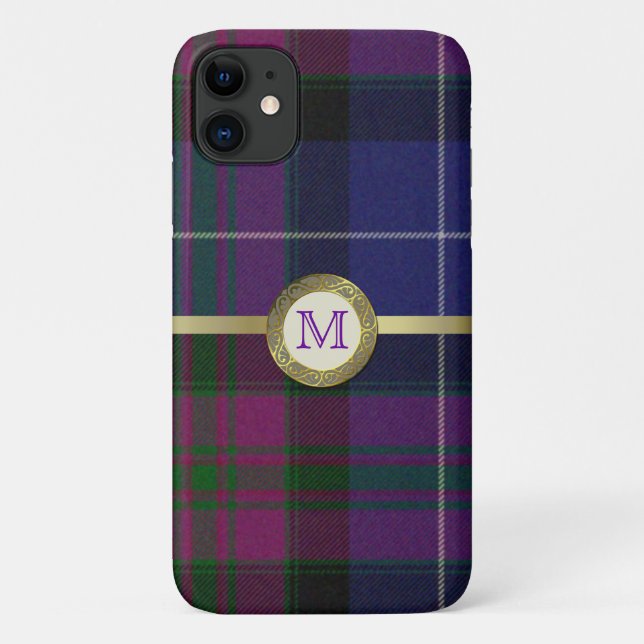 Funda De Case-Mate Para iPhone Monograma del Orgullo de Escocia (Reverso)