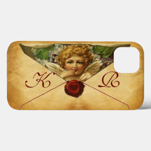 Funda Para iPhone 13 Monograma del PARCHE DE SELLO DE CERRAMIENTO DE LA