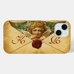 Funda Para iPhone 15 Monograma del PARCHE DE SELLO DE CERRAMIENTO DE LA