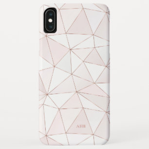 Funda Para iPhone XS Max Monograma del patrón de abstracto geométrico de or