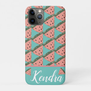 Funda Para iPhone 11 Pro Monograma del patrón de Ilustracion de la sandía d