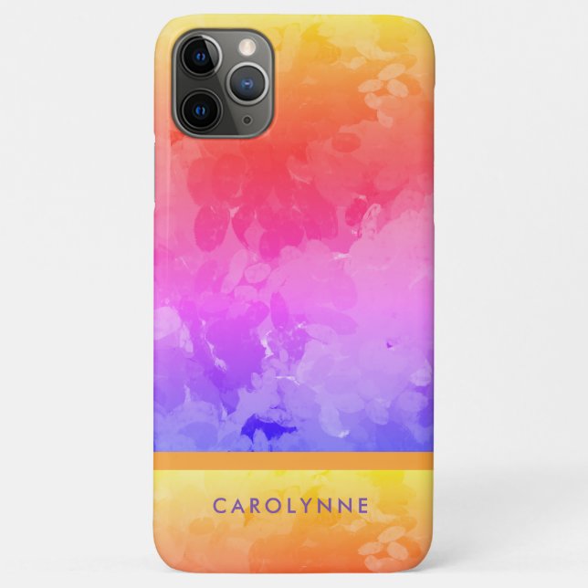 Funda De Case-Mate Para iPhone Monograma del patrón de patrón abstracto del arcoi (Reverso)