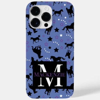 Funda Para iPhone 14 Pro Max De Case-Mate Monograma del patrón ecuestre de caballos Gallopin