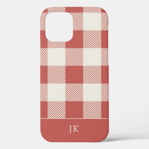 Funda Para iPhone 12 Monograma del patrón rojo de la Moda rusa