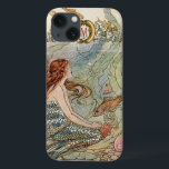Funda Para iPhone 13 Monograma del personalizado bajo la sirena de la c<br><div class="desc">Hermoso monograma bajo el funda de decoración de la sirena marina.</div>