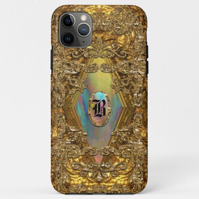 Funda De Case-Mate Para iPhone Monograma Dempsey Elegant (Reverso)