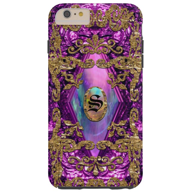 Funda De Case-Mate Para iPhone Monograma Dempsey Plum Elegant 6/6s (Reverso)