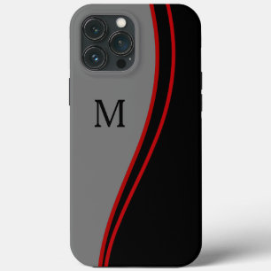 Funda Para iPhone 13 Pro Max Monograma ejecutivo masculino moderno elegante