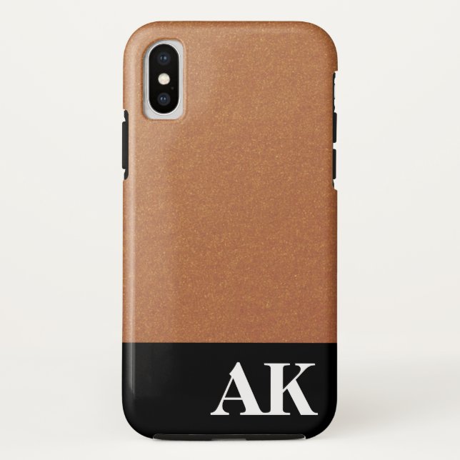 Funda De Case-Mate Para iPhone monograma elegante (Reverso)