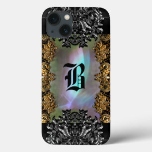 Funda Para iPhone 13 Monograma elegante barroco alembertaino 