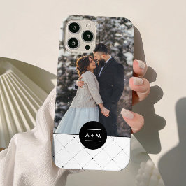 Funda Para iPhone 15 Mini Monograma elegante de círculo