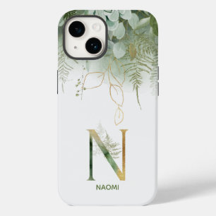 Funda Para iPhone 14 De Case-Mate Monograma elegante de vegetación N