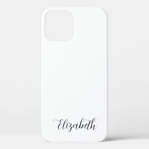 Funda Para iPhone 12 Monograma Elegante Nombre de tipografía de plantil