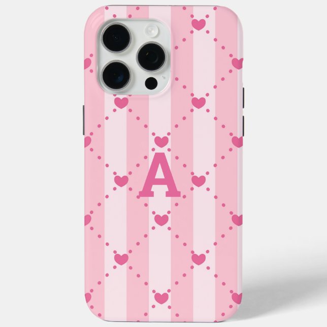 Funda De Case-Mate Para iPhone Monograma Elegante Personalizado (Reverso )