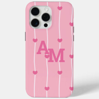 Funda Para iPhone 15 Pro Max Monograma Elegante Personalizado
