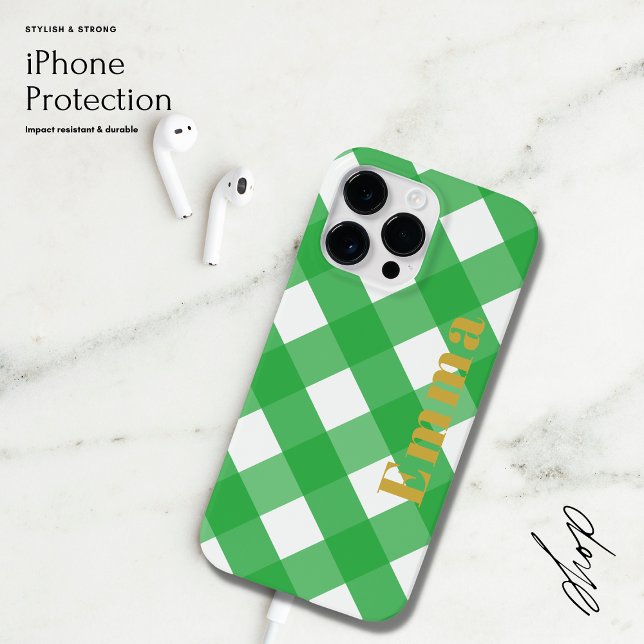 Funda De Case-Mate Para iPhone Monograma elegante preppy moderno de la prueba de  (Subido por el creador)