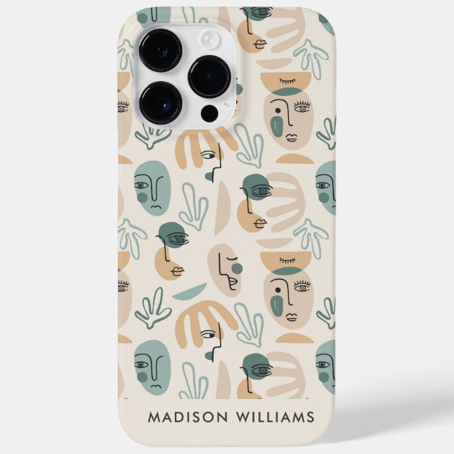 Funda De Case-Mate Para iPhone Monograma Estuche para iPhone de Funda moderno mín (Reverso)