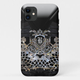 Funda Para iPhone 11 Monograma Fiesta lunar elegante