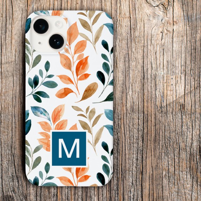 Funda De Case-Mate Para iPhone Monograma Flor Boho (Subido por el creador)