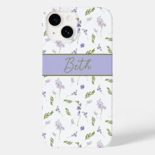 Funda Para iPhone 14 De Case-Mate Monograma floral de acuarela de flores silvestres 