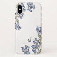 Monograma floral de la histeria dibujada a mano