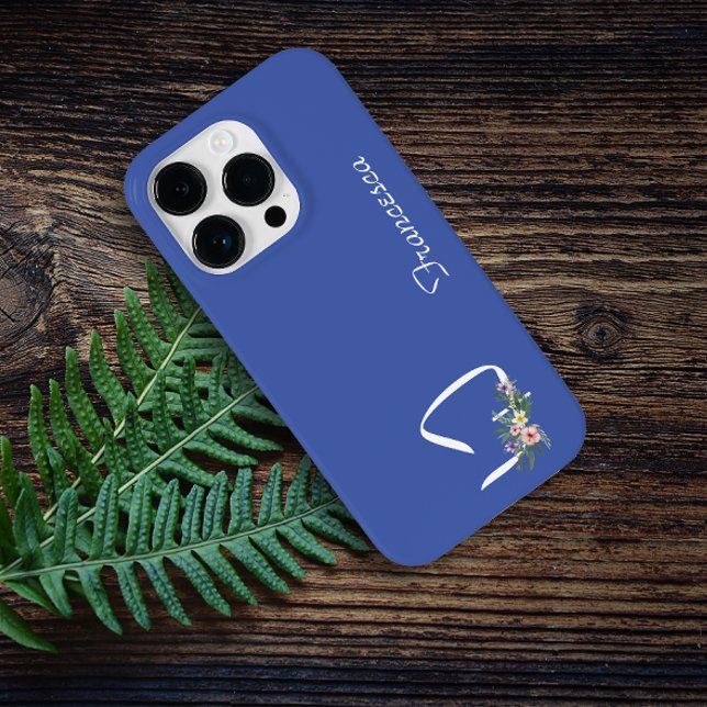 Funda De Case-Mate Para iPhone Monograma floral F Jubilación (Subido por el creador)